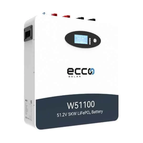 Ecco W51100 51.2V 100Ah 5.12kWh wall-mounted lithium battery